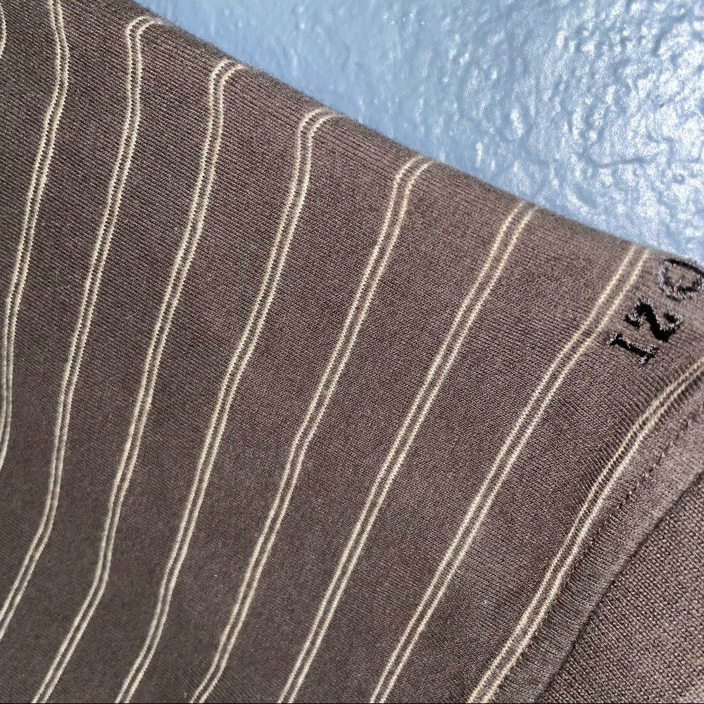 Izod golf striped polo mens size large brown short sleeve collar button top - Picture 5 of 9